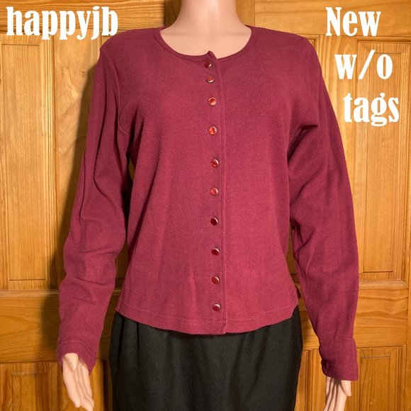 NWOT Vintage Baxter & Wells Petite Knit Top Size LP - Picture 2 of 13